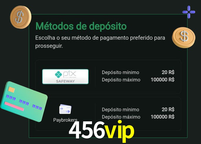 O cassino 456vip oferece uma grande variedade de métodos de pagamento